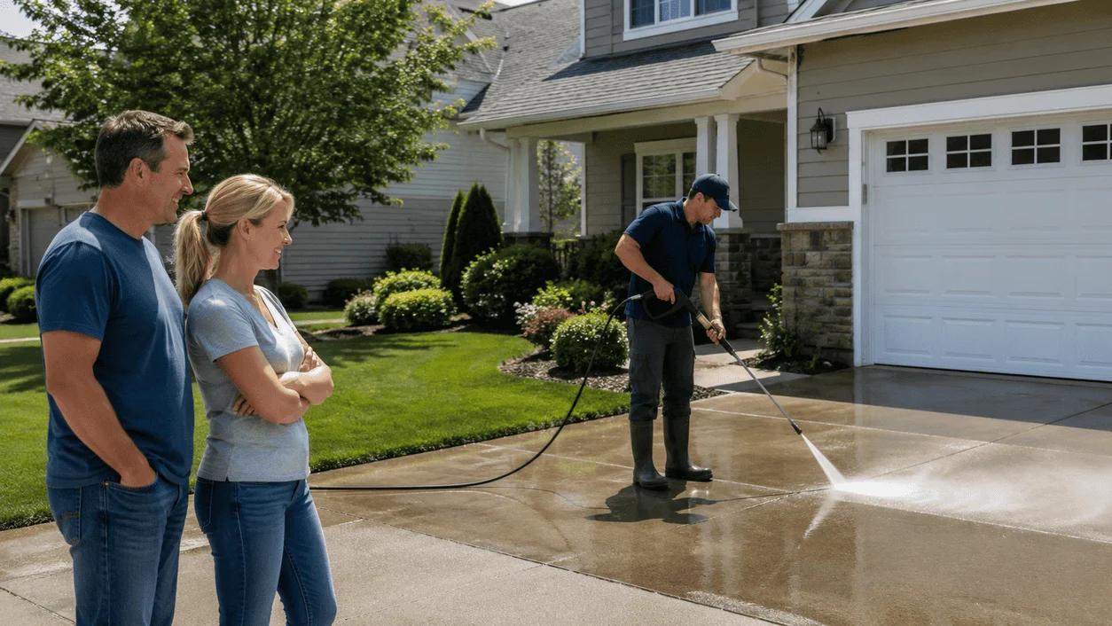 PVC and wood fence pressure washing in Long Island, NY