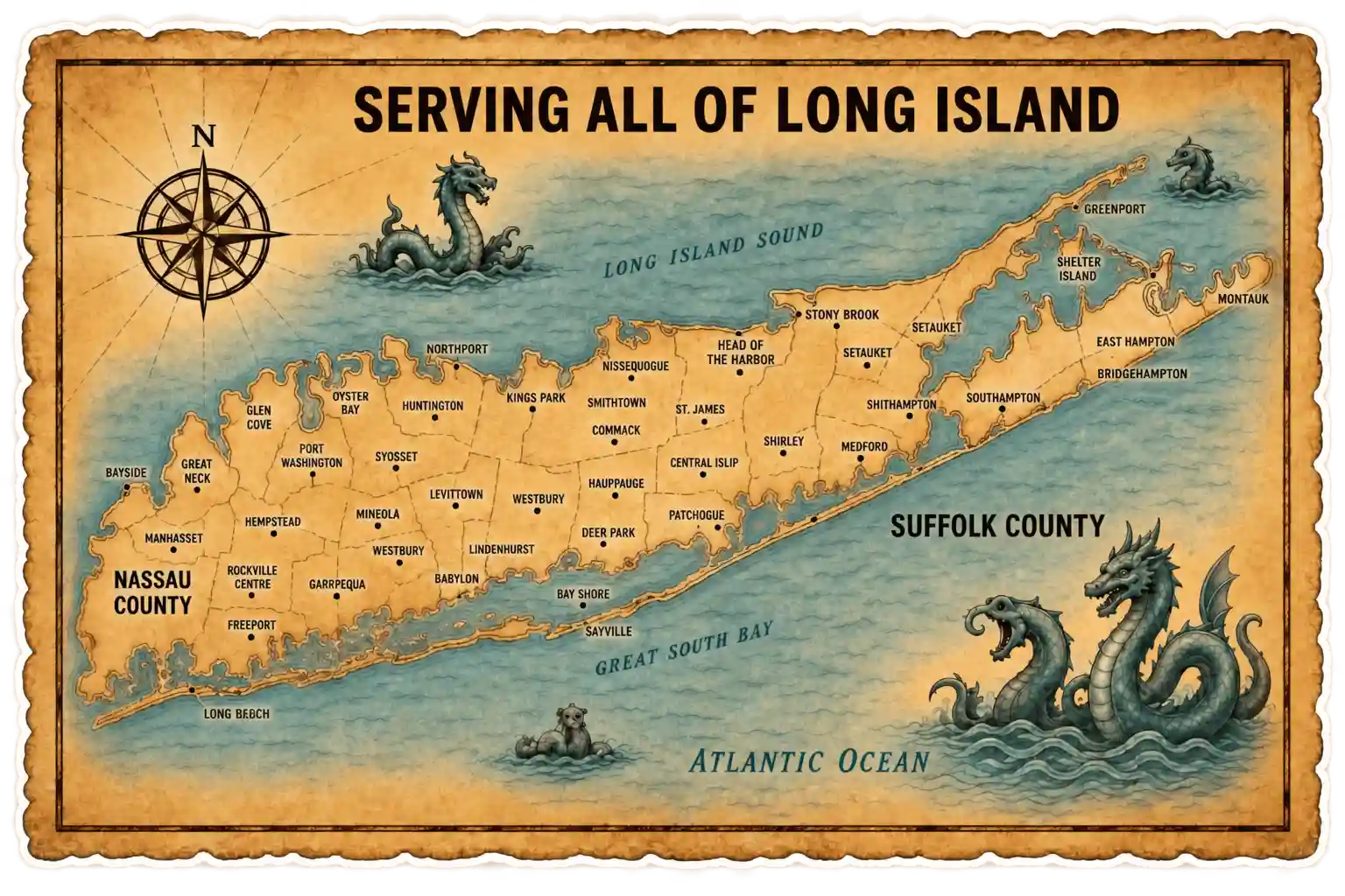 Long Island map